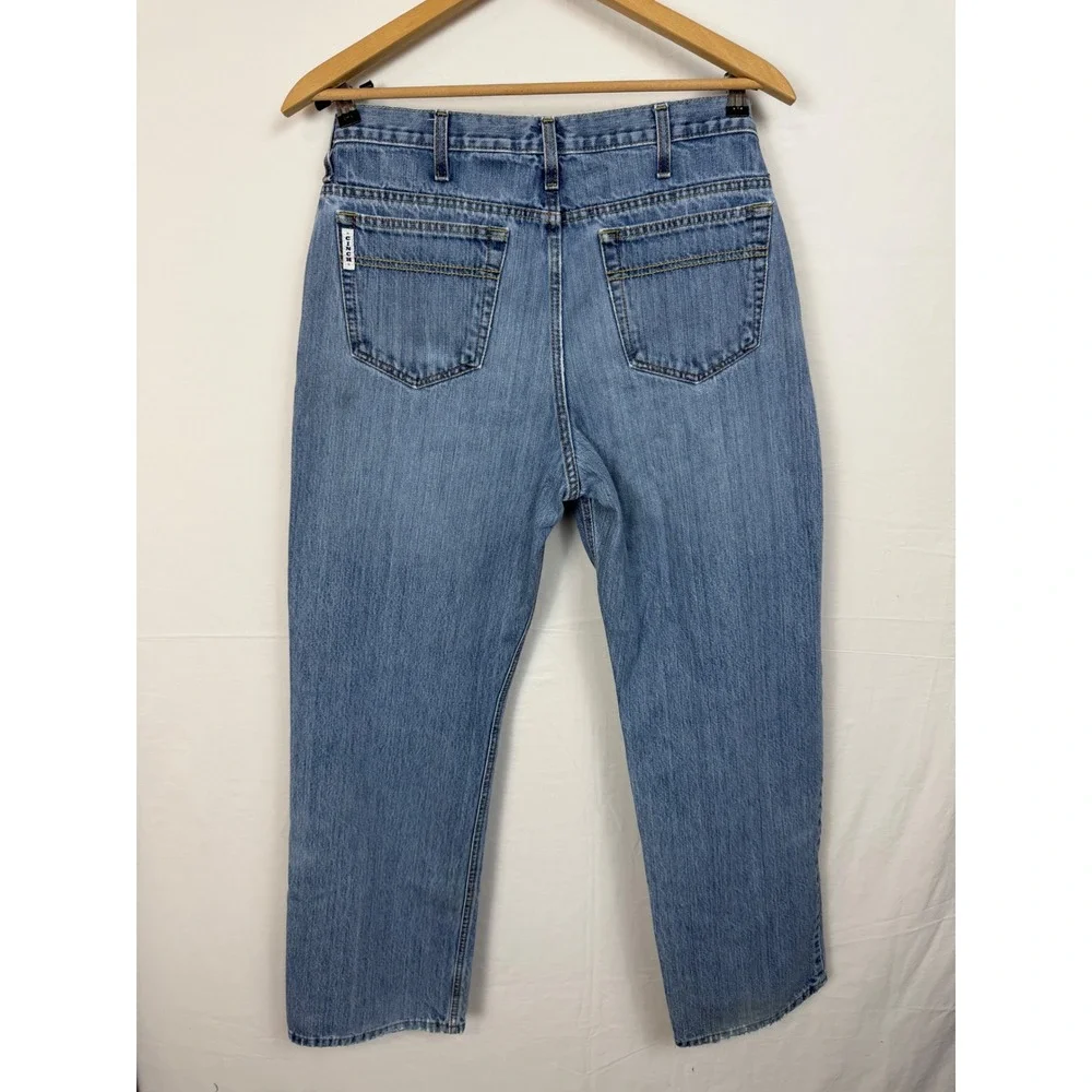 Cinch White Label Men's 100% Cotton Jeans 35x32 Blue Straight Leg Medium Wash